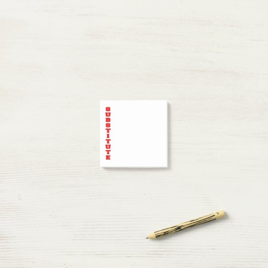 Stellvertreter Post-it Klebezettel (Auf Schreibtisch)