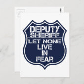 Stellvertreter Sheriff Ließ niemanden in Furchtmot Postkarte (Vorne/Hinten)