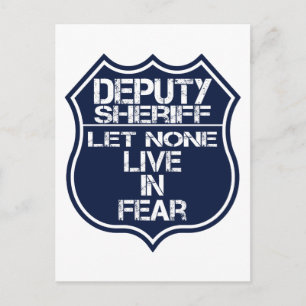 Stellvertreter Sheriff Ließ niemanden in Furchtmot Postkarte