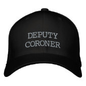 Stellvertreterin Coroner Black Hat Bestickte Baseballkappe (Vorderseite)