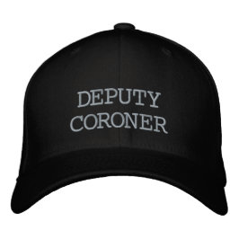 Stellvertreterin Coroner Black Hat Bestickte Baseballkappe