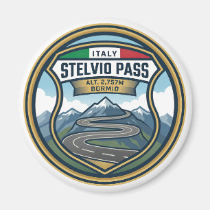 Stelvio - Gebirgspass Italien Magnet