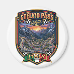Stelvio-Pass - Malerische Dolomitenstraße Magnet