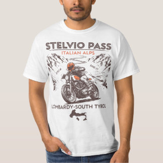 Stelvio-Pass Motorrad-T-Shirt | Italienische Alpen T-Shirt