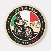 Stelvio Pass | Passo Dello Stelvio | Motorrad Magnet (Vorne)