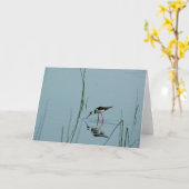 Stelze-Reflexions-Karte Karte (Gelbe Blume)