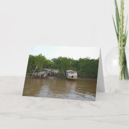 Stelzehäuser auf dem Amazonas Karte
