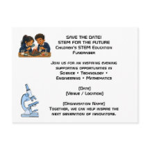 STEM-Bildungs-Fundraising Save-the-Date-Karte – Ki