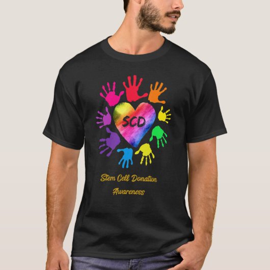 Stem Cell Donation Awareness Hands Stem Cell Donat T-Shirt (Vorderseite)