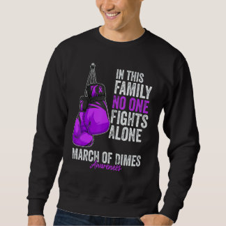 Stem Cell Research Awareness Month Gloves Purple R Sweatshirt