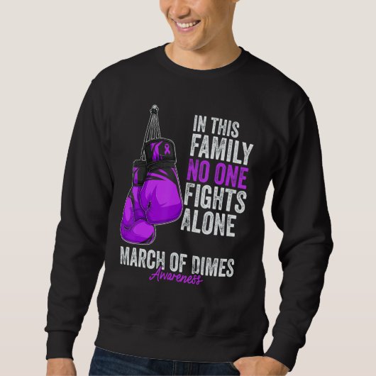 Stem Cell Research Awareness Month Gloves Purple R Sweatshirt (Vorderseite)