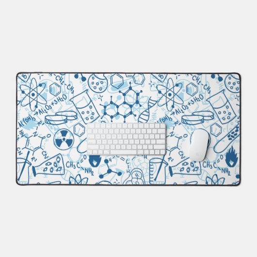 STEM Chemie Science Sketch Doodle Schreibtischunterlage (Tastatur & Maus)