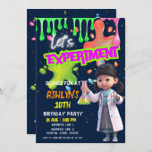 STEM-Experiment mit asiatischen Girl Scientist zum Einladung (Vorne/Hinten)