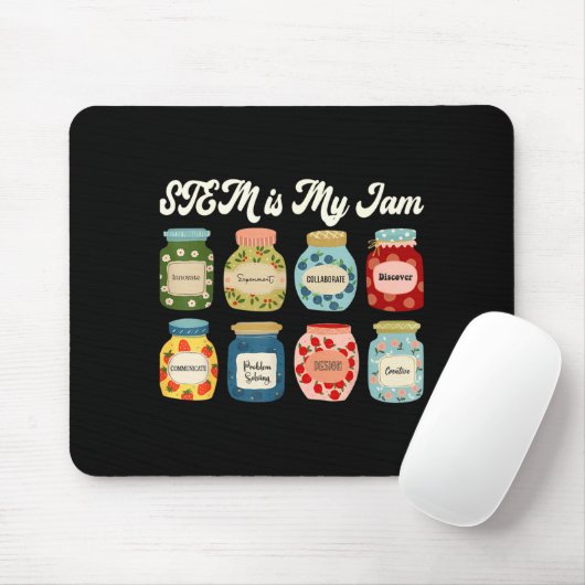 Stem Is My Jam Teacher Science Tech Engineering Ma Mousepad (Mit Mouse)