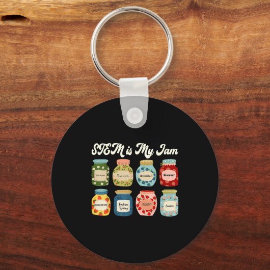 Stem Is My Jam Teacher Science Tech Engineering Ma Schlüsselanhänger (Vorderseite)