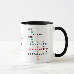 STEM Kreuzworträtsel Motivierend Frauen Tasse