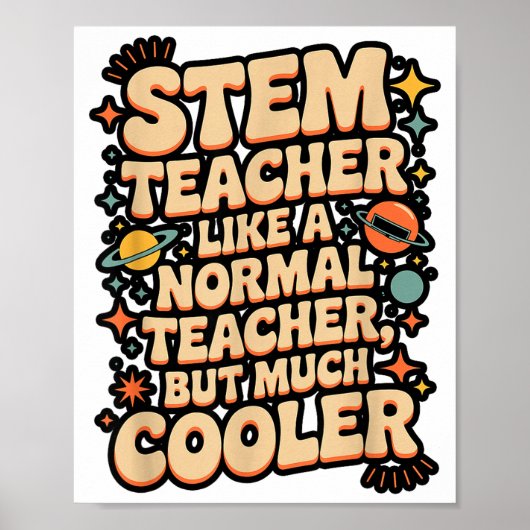 Stem-Lehrer-Definition Lustige Wissenschaft Mathem Poster (Vorne)