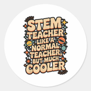 Stem-Lehrer-Definition Lustige Wissenschaft Mathem Runder Aufkleber