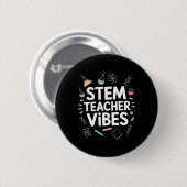 Stem-Lehrer Vibes, Dampf Wissenschaft Mathematik U Button (Vorne & Hinten)