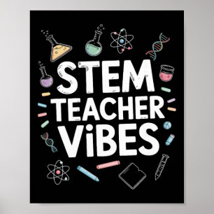 Stem-Lehrer Vibes, Dampf Wissenschaft Mathematik U Poster