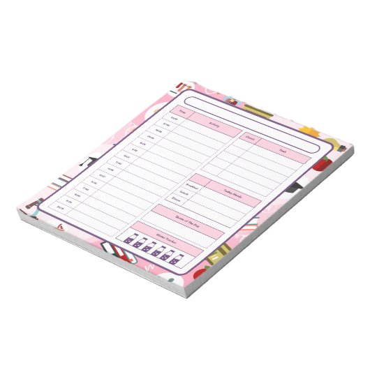 STEM Science Teacher Daily Planer Notizblock (Rotiert)