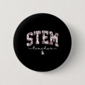 Stem Science Technology Engineering Math Teacher V Button (Vorderseite)