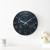 STEM Science Technology Engineering Mathematics Große Wanduhr (Zuhause)