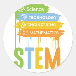 STEM Science Technology Engineering Mathematik Sch Runder Aufkleber