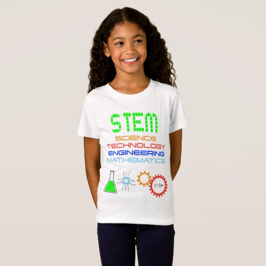STEM Science Technology Engineering Mathematik T-Shirt (Vorne ganz)