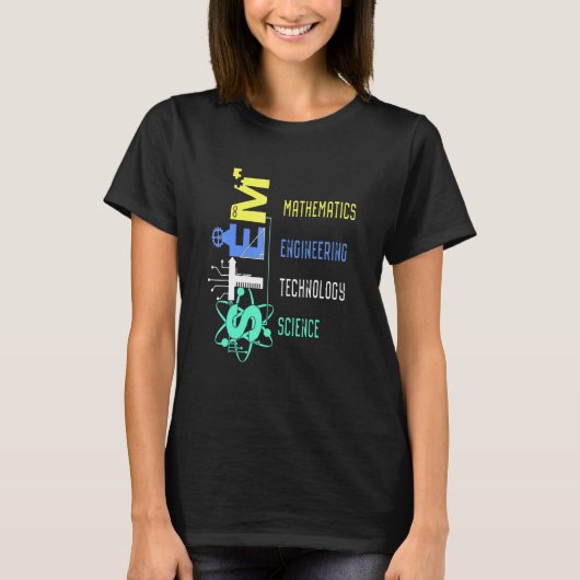 STEM Science Technology Engineering Mathematik T-Shirt (Vorderseite)