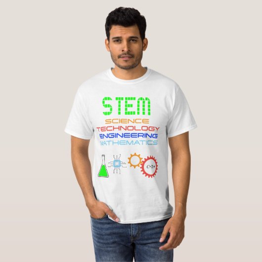 STEM Science Technology Engineering Mathematik T-Shirt (Vorne ganz)