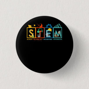 STEM Science Technology Engineering Mathematiker S Button