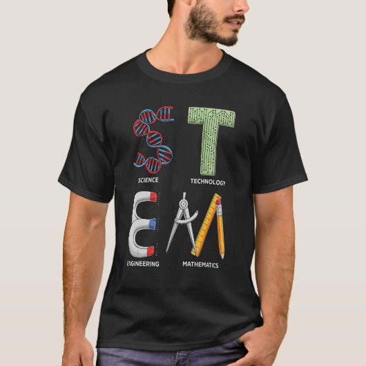 STEM Science Technology Engineering Mathematiker S T-Shirt (Vorderseite)