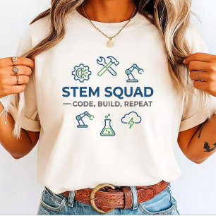 STEM-Squad Code Bauen Wiederholen für „Zukunftsing T-Shirt