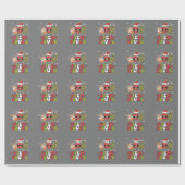 STEM Squad Rentier Santa Tree Ice Weihnachten Geschenkpapier (Flach)