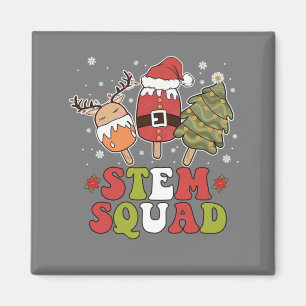 STEM Squad Rentier Santa Tree Ice Weihnachten Magnet