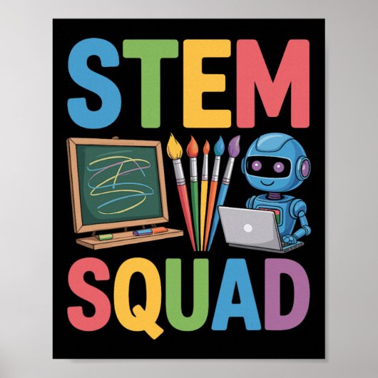 Stem Squad, Science Teacher Math Teaching Team  Poster (Vorne)