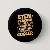 Stem Teacher Definition Funny Science Math Tech Te Button (Vorderseite)