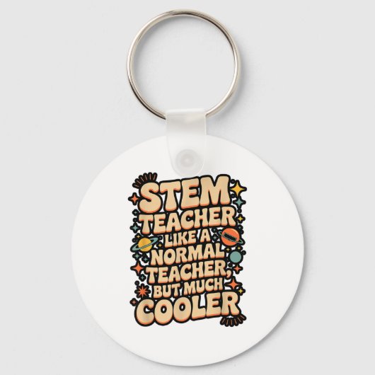 Stem Teacher Definition Funny Science Math Tech Te Schlüsselanhänger (Vorderseite)