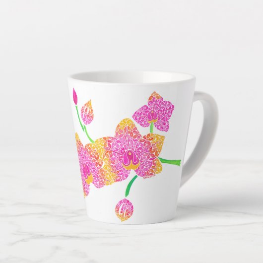 Stem von Orchids Latte Tasse (Rechte Ecke)