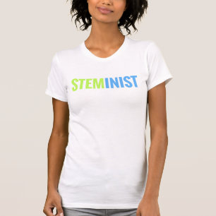 STEMinist T-Shirt-(Limoner/blauer Text) T-Shirt