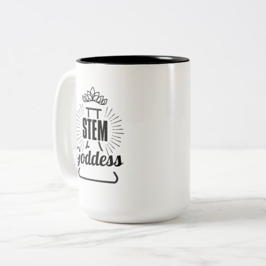Steminist Women in Science - Lab Queen Zweifarbige Tasse (Vorderseite Links)
