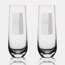 Stemless Flute Etted Glassware
