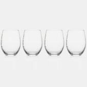 Stemless Wine Glass Set mit Logo Bulle No Minimum Weinglas Ohne Stiel (Links)