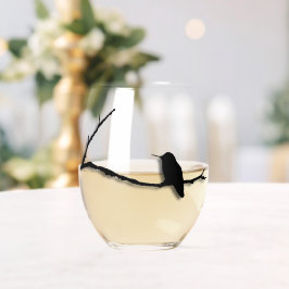 Stemless Wineglass - Hummingbird am Zweig Weinglas Ohne Stiel