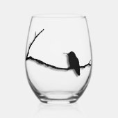 Stemless Wineglass - Hummingbird am Zweig Weinglas Ohne Stiel (Vorderseite)