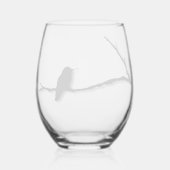 Stemless Wineglass - Hummingbird am Zweig Weinglas Ohne Stiel (Rückseite)