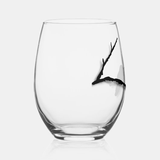 Stemless Wineglass - Hummingbird am Zweig Weinglas Ohne Stiel (Rechts)