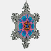 Stemma Kaleidoskop Schneeflocken Zinn-Ornament (Links)
