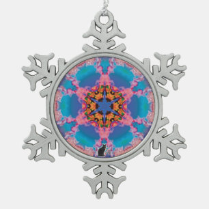 Stemma Kaleidoskop Schneeflocken Zinn-Ornament
